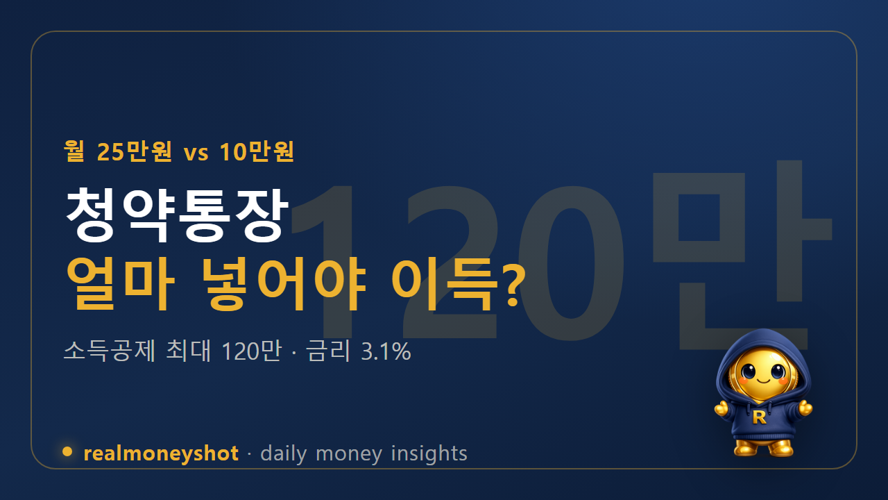 청약통장 25만원 요약 썸네일