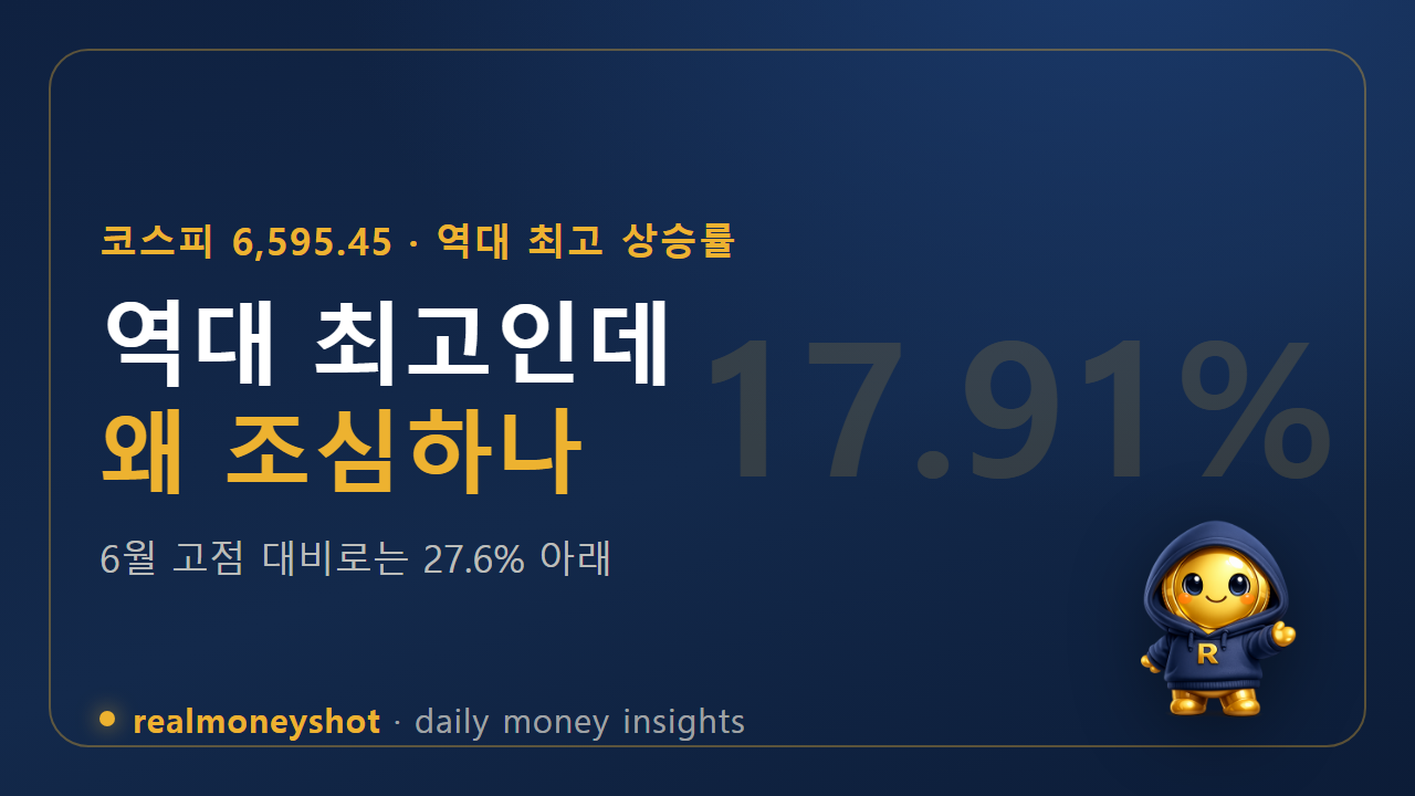 코스피 17.91% 급등, 역대 최고 상승률 — 나흘 만에 벌어진 일과 지금 확인할 것