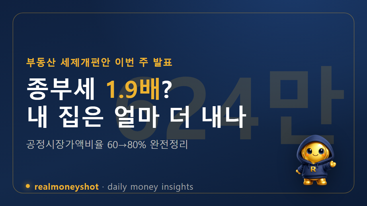 2026년 7월 부동산 세제개편안 심층 프리뷰 — 세율이 아닌 ‘비율’을 건드리는 구조와, 그것이 보유 유형별로 갈리는 이유